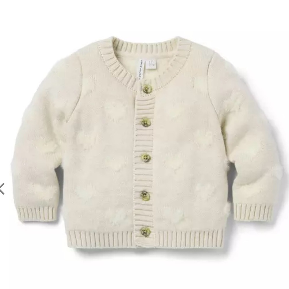 NWT Janie and Jack Baby Heart Cardigan
